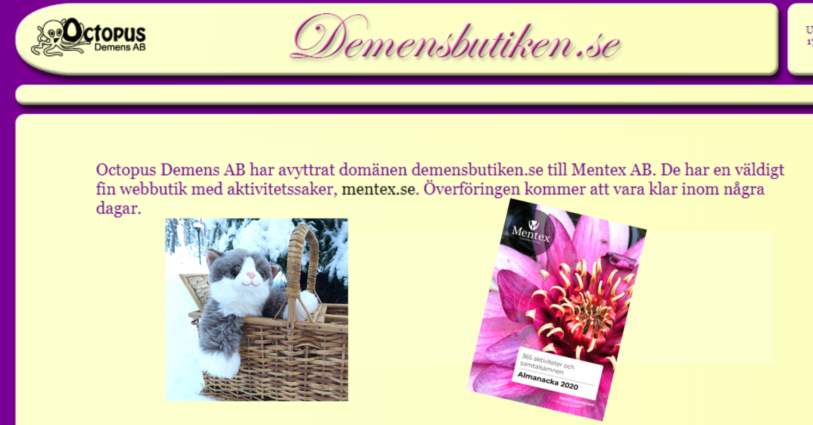 Mentex demensbutiken.se