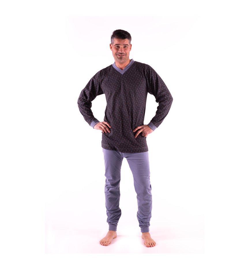 Overall pyjamas med dragkedja i gren och rygg 1091 brun