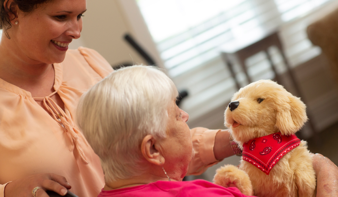 Robothunden stöttar oroliga barn