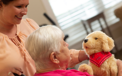 Robothunden stöttar oroliga barn