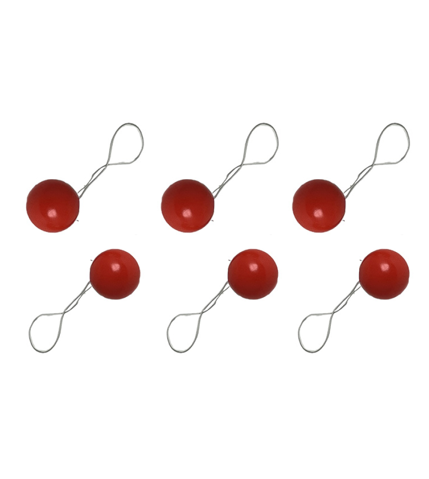 clown näsor 6 p röda med snöre 2