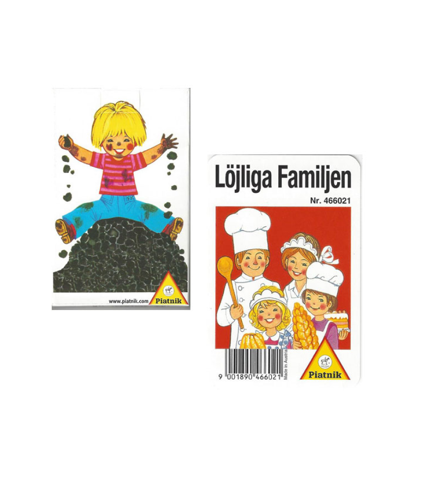 löjliga familjen kortspel tillsammans med svarte petter