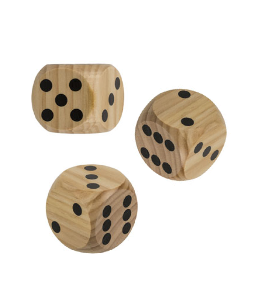 tärning trä 6 gånger 6